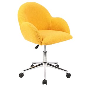 WHI Mustard Contemporary Adjustable Height Swivel Desk Chair
