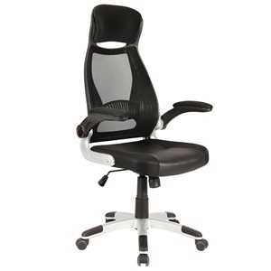 WHI Grey Contemporary Adjustable Height Swivel Desk Chair