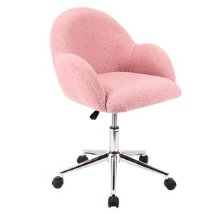 WHI Pink Contemporary Adjustable Height Swivel Desk Chair