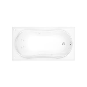 MAAX Cocoon 32 x 60-in White Acrylic Rectangular Reversible Drain Drop-In Whirlpool Tub