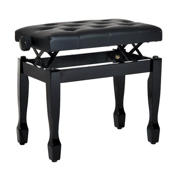 HomCom Black Adjustable Piano Bench