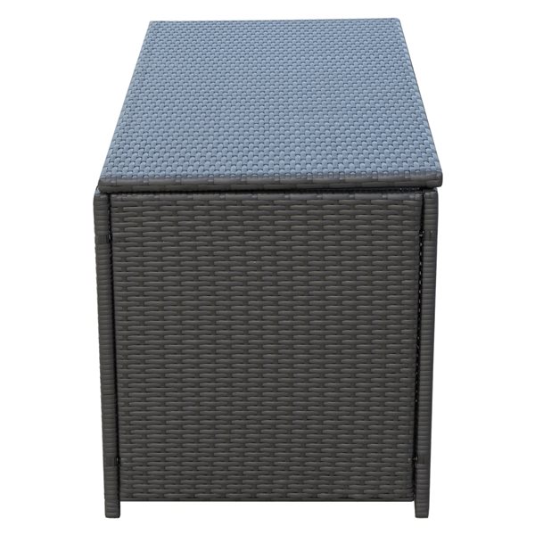 Outsunny 44.5-in x 17.75-in x 22-in Dark Brown Plastic Deck Box
