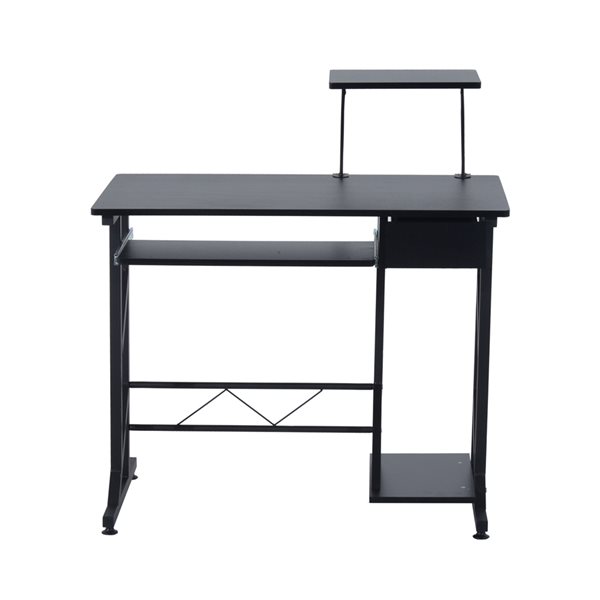 HOMCOM 35.43-in Black Modern/Contemporary Computer Desk