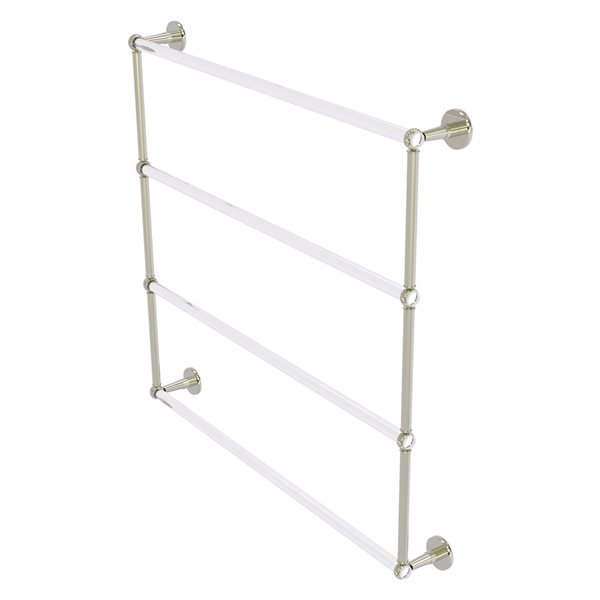 Allied Brass Clearview Wall Mount 36-in Polished Nickel 4-Tier