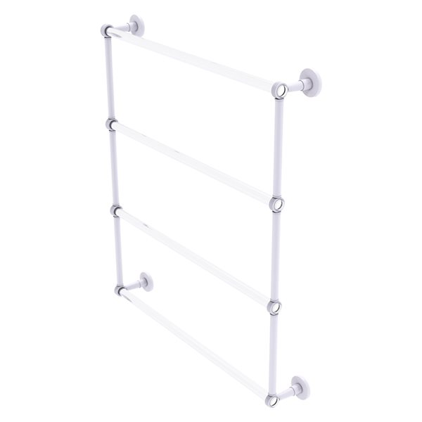 Allied Brass Clearview 30-in Wall Mount Matte White 4-Tier Towel Bar