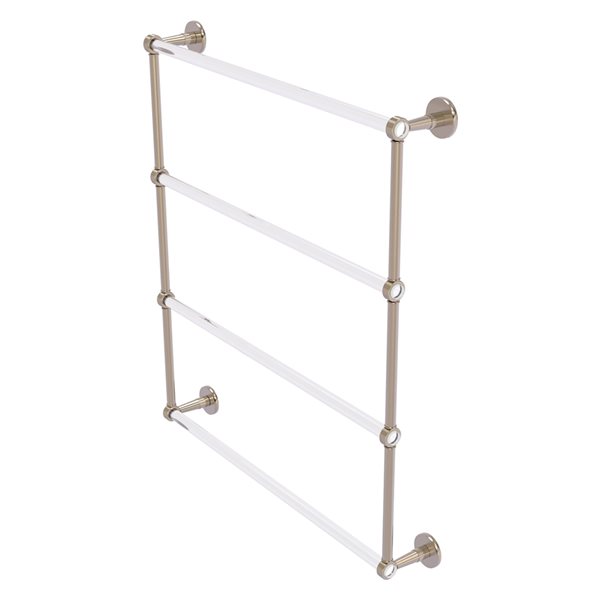 Allied Brass Clearview 30-in Wall Mount Antique Pewter 4-Tier Towel Bar