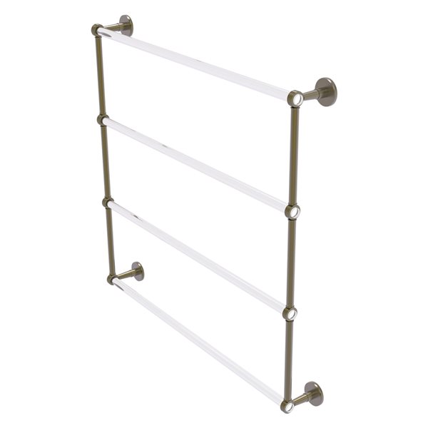 Allied Brass Clearview 36-in Wall Mount Single Towel Bar - Unlacquered Brass