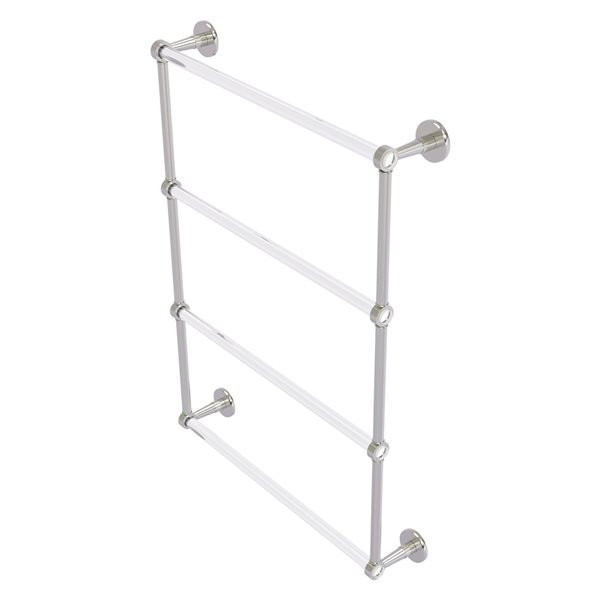 Allied Brass Clearview 24-in Satin Nickel Wall Mount 4-Tier Towel Bar