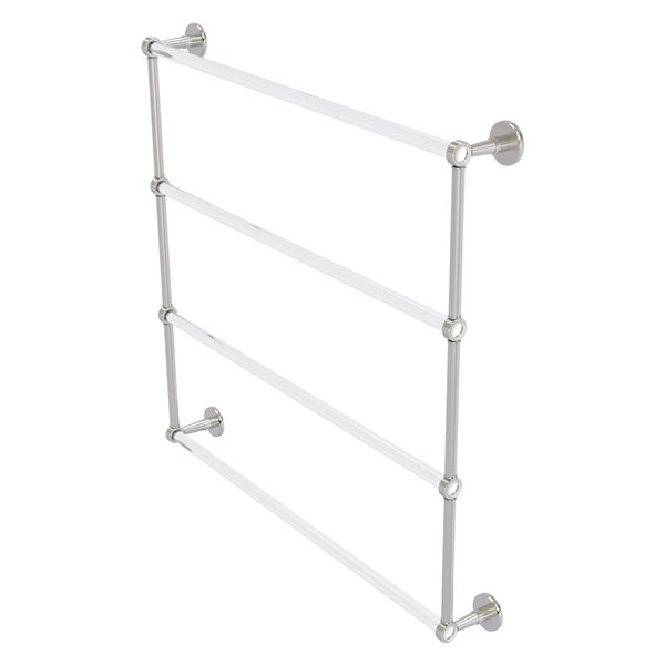 Allied Brass Clearview 36-in Wall Mount Satin Nickel 4-Tier Towel Bar