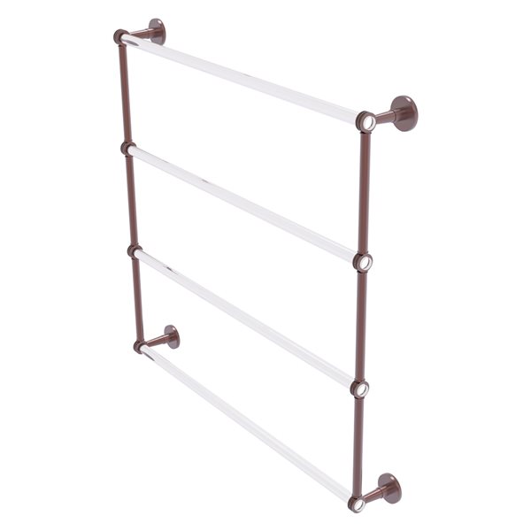Allied Brass Clearview 36-in Antique Copper 4-Tier Wall Mount Towel Bar