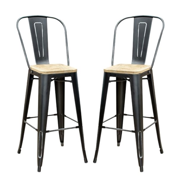 tolix high back bar stool