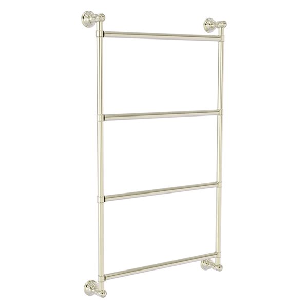 Allied Brass Carolina 24-in Polished Brass 4-Tier Wall Mount Towel