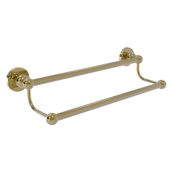 Allied Brass Bolero 18-in Unlacquered Brass Wall Mount Double Towel Bar
