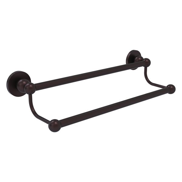 Allied Brass Bolero 18-in Antique Bronze Wall Mount Double Towel Bar
