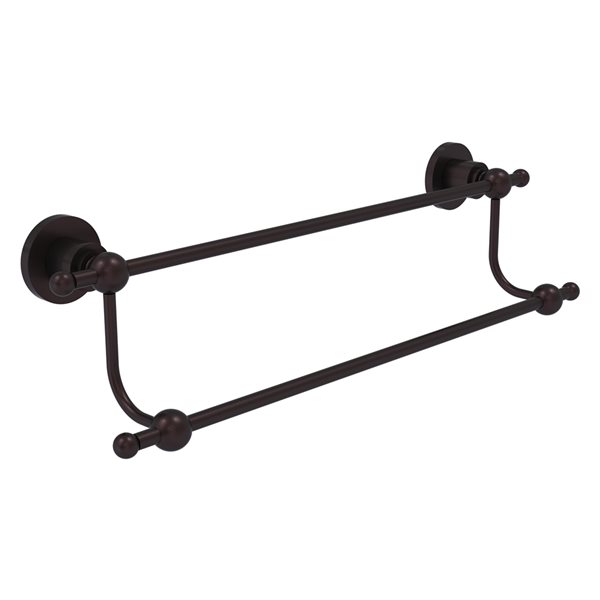 Allied Brass Astor Place 18-in Antique Bronze Wall Mount Double Towel Bar