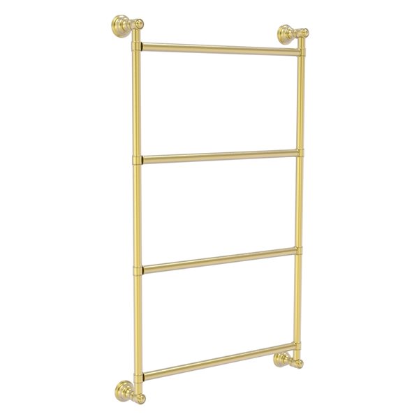 Allied Brass Carolina 36-in Satin Brass 4-Tier Wall Mount Towel Bar