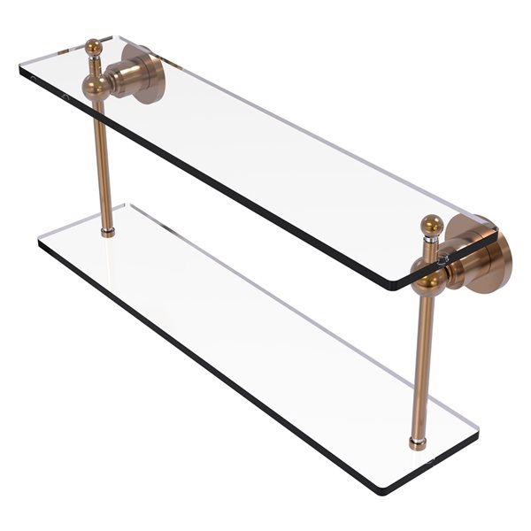 Allied Brass Astor Place 2-Tier Brushed Bronze Glass Wall Mount ...