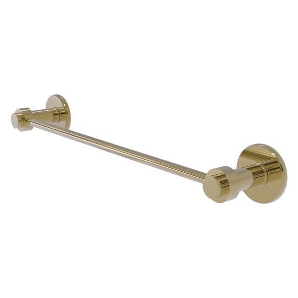 Allied Brass Mercury 36-in Unlacquered Brass Finish Wall Mount Single Towel Bar