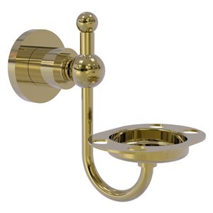 Allied Brass Astor Place Brass Tumbler and Toothbrush Holder in Unlacquered Brass