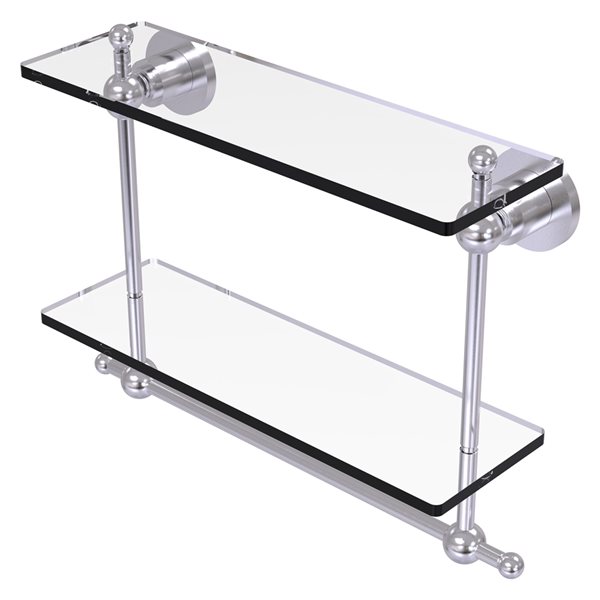 Allied Brass Astor Place Satin Chrome Finish 2-Tier Glass Wall Mount ...