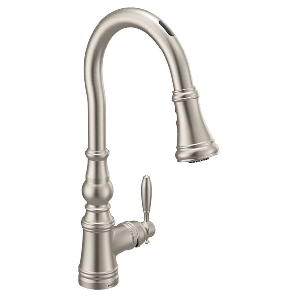 MOEN Weymouth Stainless Steel 1-Handle Deck Mount Pull-Down Handle/Lever Kitchen Faucet