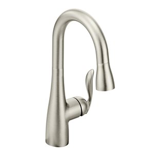 MOEN Arbor Stainless Steel 1-Handle Deck Mount Pull-Down Handle/Lever Kitchen Faucet