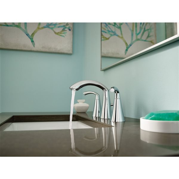 MOEN Glyde Chrome 2-Handle Widespread Bathroom Sink Faucet