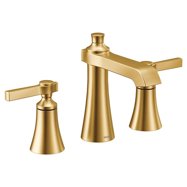 MOEN Flara Brushed Gold 2 Handle Widespread Bathroom Sink Faucet With   330898244 MainImage 001 L 