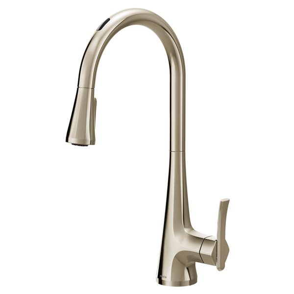 MOEN Sinema Polished Nickel 1-Handle Deck Mount Pull-Down Handle/Lever Kitchen Faucet