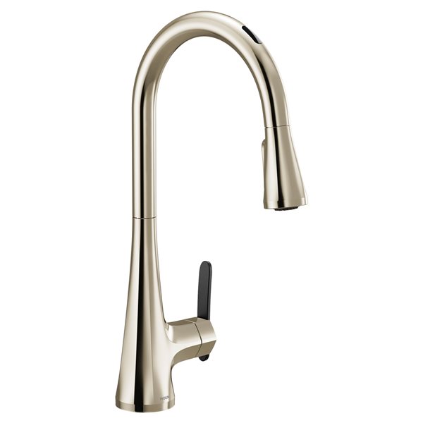 MOEN Sinema Polished Nickel 1-Handle Deck Mount Pull-Down Handle/Lever Kitchen Faucet