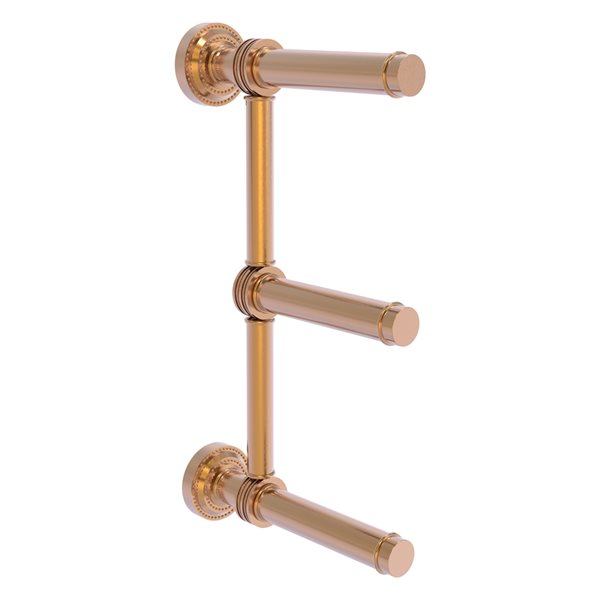 Allied Brass Dottingham Brushed Bronze Wall Mount Double Post 3-Roll Toilet Paper Holder