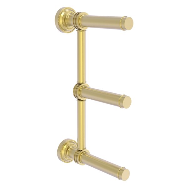 Allied Brass Dottingham Satin Brass Wall Mount Double Post 3-Roll Toilet Paper Holder
