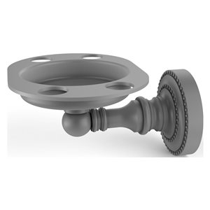 Allied Brass Dottingham Matte Grey Brass Tumbler and Toothbrush Holder