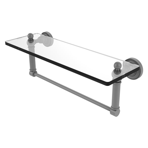 Allied Brass Dottingham 16in Matte Grey Glass Wall Mount Bathroom