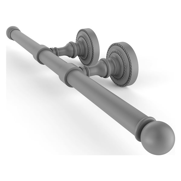 Allied Brass Dottingham Matte Grey Wall Mount Double Post Toilet Paper Holder
