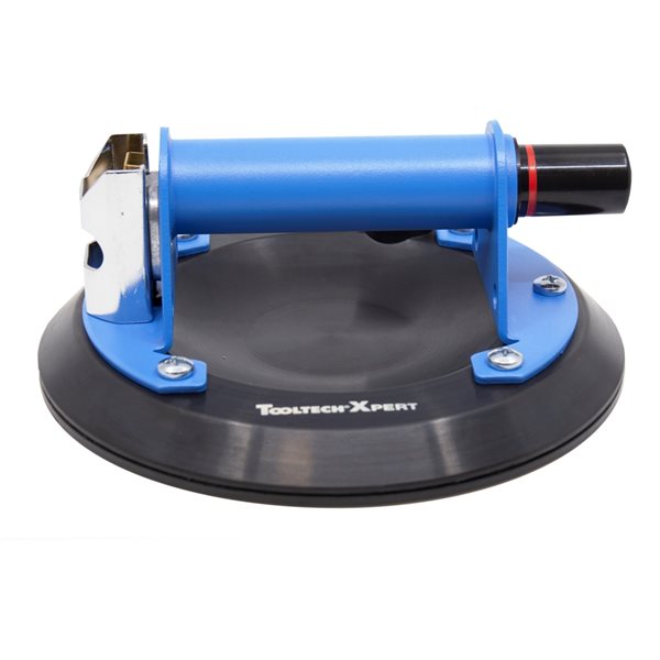 Tooltech Xpert 8-in Dia 265-lb Blue and Black Plastic Tile Suction Cup with Pressure Gauge