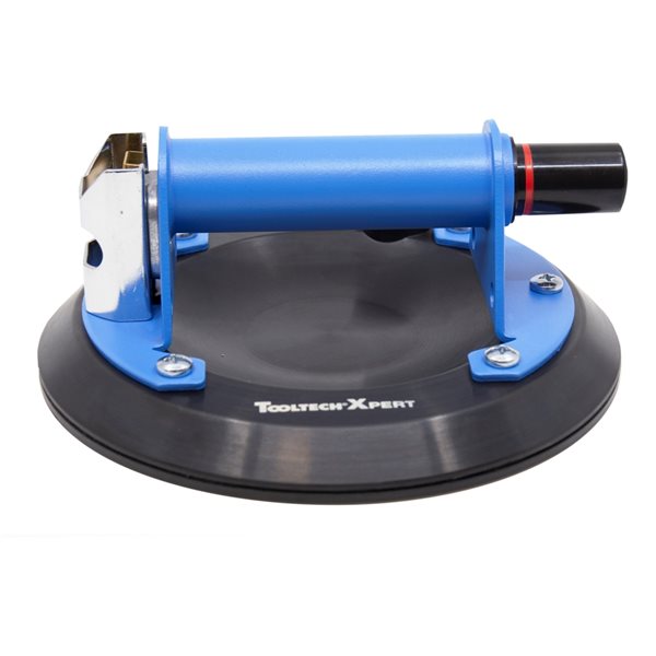 TOOLTECH® XPERT Ventouse Xpert par Tooltech en plastique bleu et noir de 8  po de diamètre et 265 lb avec manomètre 121022