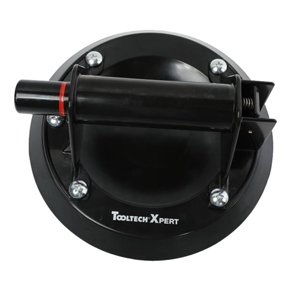 Ventouse Xpert par Tooltech en plastique noir de 8 po de diamètre et 220 lb