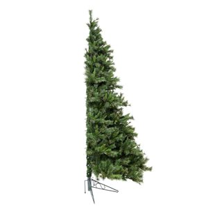 Vickerman 6.5-ft Leg Base Pine Full Right Side Up Half Artificial Christmas Tree - Green