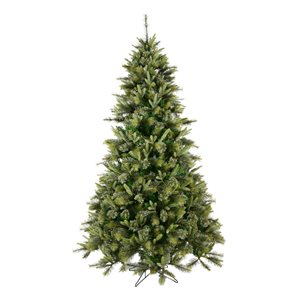 Vickerman 5.5-ft Leg Base Cashmere Pine Full Right Side Up Green Artificial Christmas Tree