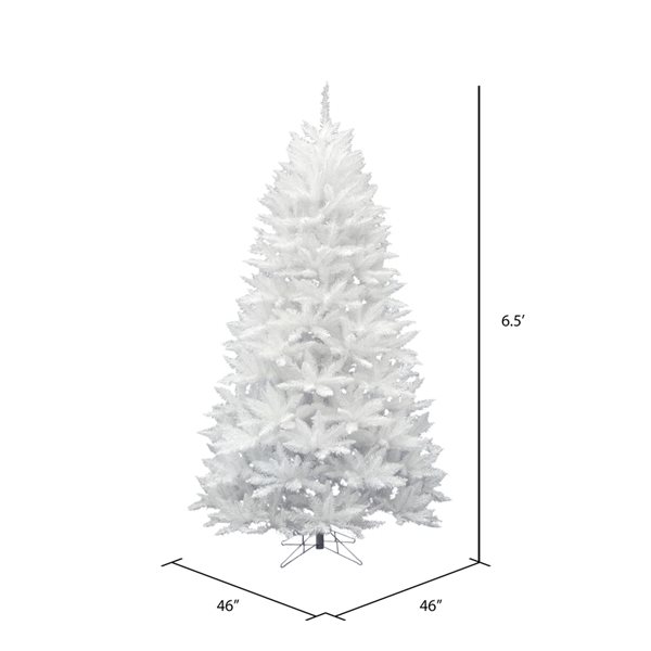 Vickerman 6.5-ft Leg Base Spruce Full Right Side Up White Artificial Christmas Tree