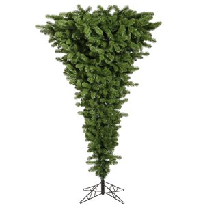 Vickerman 7.5-ft Leg Base Pine Full Upside-Down Green Artificial Christmas Tree