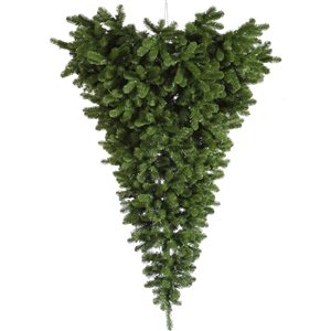 Vickerman 6-ft Wall Hanging Pine Full Upside-Down Green Artificial Christmas Tree