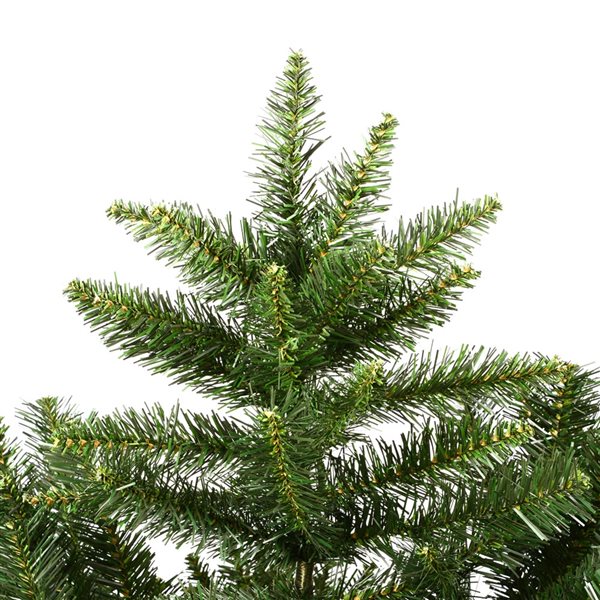 Vickerman 7.5-ft Leg Base Camdon Fir Slim Right Side Up Green Artificial Christmas Tree