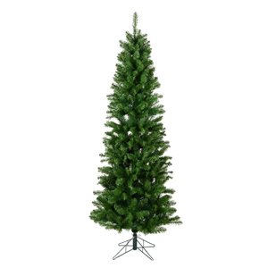 Vickerman 8.5-ft Leg Base Salem Pine Slim Right Side Up Green Artificial Christmas Tree