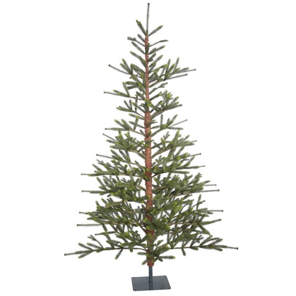 Vickerman 7-ft Pine Leg Base Full Right Side Up Green Artificial Christmas Tree