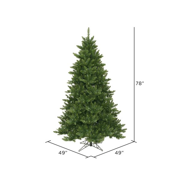 Vickerman 6.5-ft Leg Base Camdon Fir Full Right Side Up Green Artificial Christmas Tree