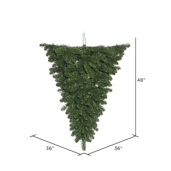 Vickerman 4-ft Leg Base Oregon Fir Full Upside Down Green Artificial Christmas Tree