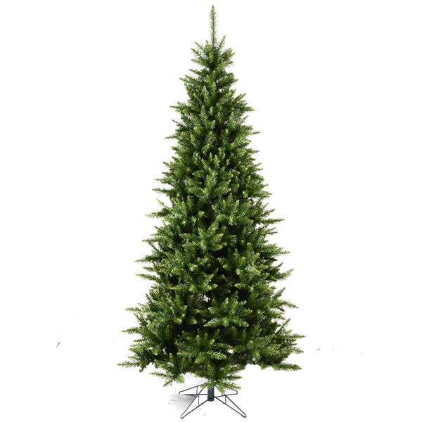 Vickerman 6.5-ft Leg Base Camdon Fir Slim Right Side Up Green Artificial Christmas Tree