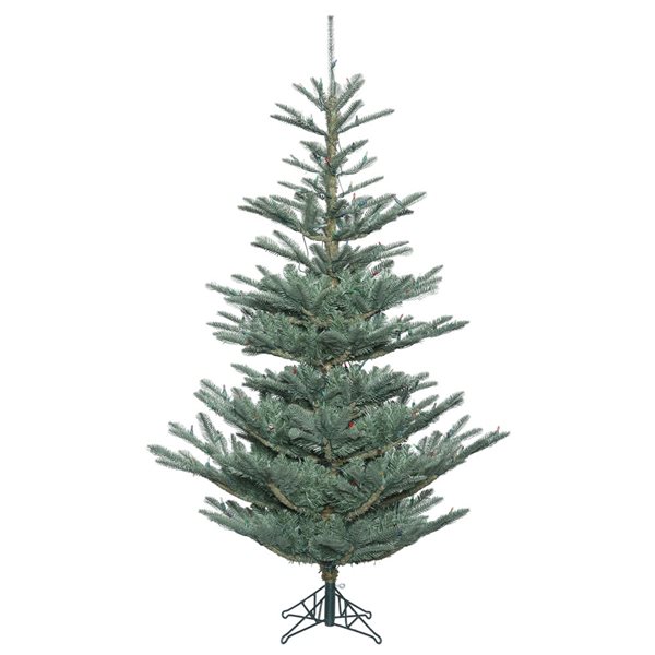 Vickerman 6-ft Leg Base Alberta Blue Spruce Full Right Side Up Green Artificial Christmas Tree